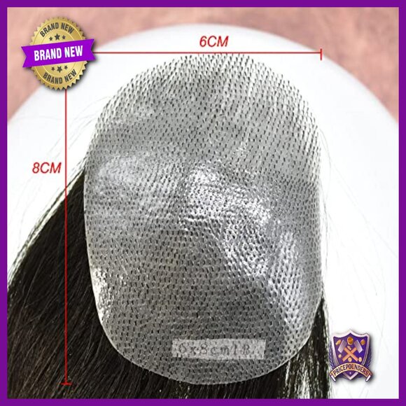 Human Hair Topper Ultra Thin Skin PU Base 6x8cm Hand Tied European Hair main image 7